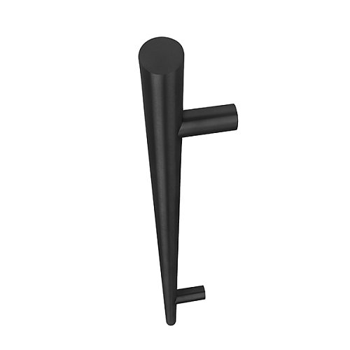 Ручка скоба ABARO Bali 90° L:1800 X:1600 D:32mm SS 304 чорний RAL 9005 (половинка) - Фото №2