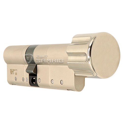 Циліндр KESO 8000 80T (35*45T) нікель сатин 3 ключа - Фото №2