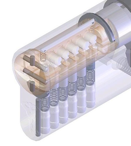 Циліндр MUL-T-LOCK MTL800/MT5+ MOD 95T (45*50T) (модульний) нікель сатин - Фото №7