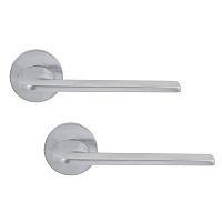 Ручки на розеті COMIT Lucy R тонка розета брашований матовий хром