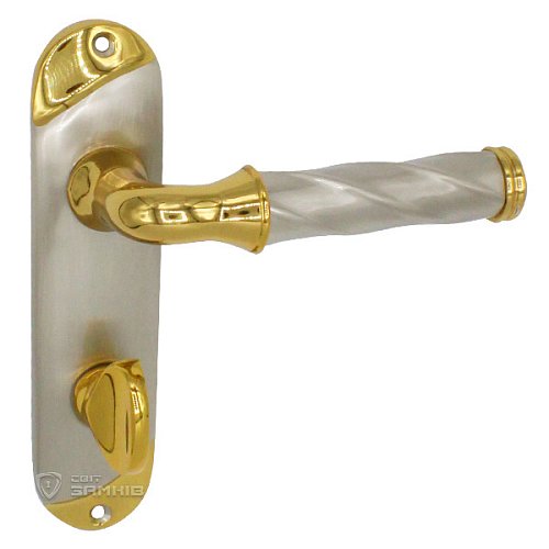 Ручки на планці Burmali WC 62 сатин/золото - Фото №1