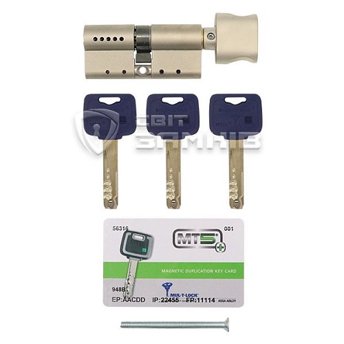 Циліндр MUL-T-LOCK MTL800/MT5+ MOD 95T (45*50T) (модульний) нікель сатин - Фото №5