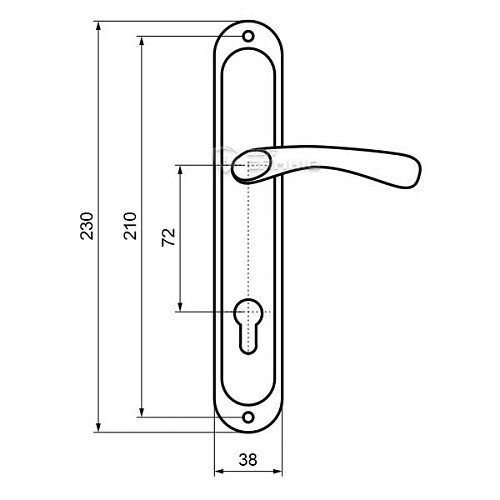 Ручки на планці IMPERIAL Kumru 72C AB бронза - Фото №4