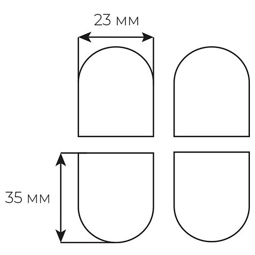 Комплект ковпачків AGB E302001691 для завісу Eclipse 3.2 білий - Фото №2