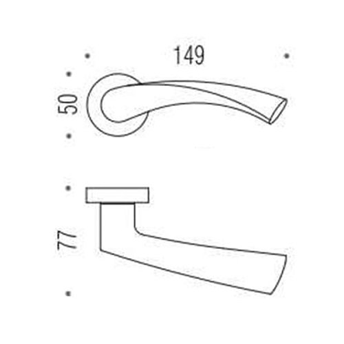 Ручки на розеті COLOMBO Flessa CB51 (CD49BZGG-CD43G) матовий нікель - Фото №3