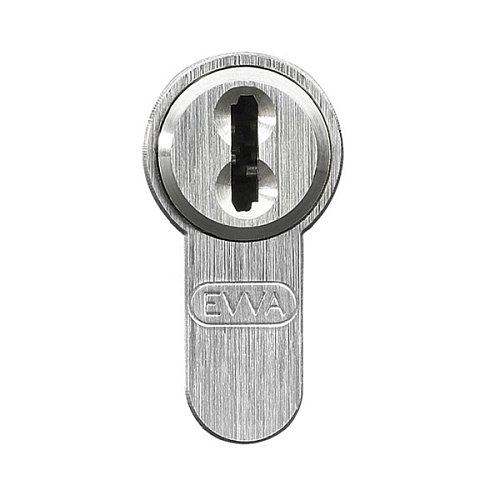 Циліндр EVVA 4KS 102Т (71*31T) зі штоком нікель сатин 3 ключі - Фото №6