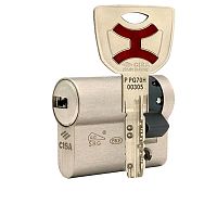 Циліндр половинка CISA AP4 S 40 (30*10) нікель матовий 3 ключі