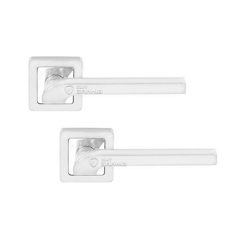 Ручки на розеті COMIT Flap (Moderno) хром/білий - Фото №1