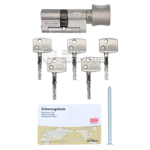 Циліндр DOM Diamant 84T (42*42T) нікель сатин - Фото №4