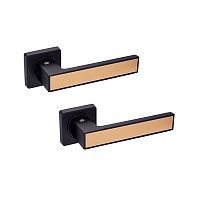 Ручки на розеті GAVROCHE Magnium AL-A1 BLACK/GOLD чорний/золото