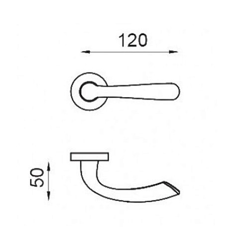 Ручки на розеті DND by MARTINELLI Handy OGC блискуча бронза - Фото №3