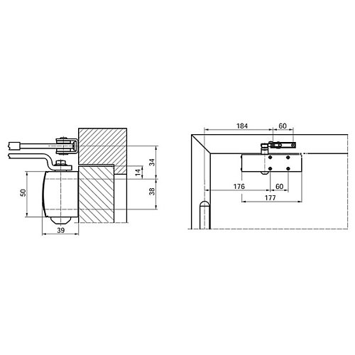 Дотягувач GEZE TS 1500 STD HO з фіксацією до 80кг Білий - Фото №3