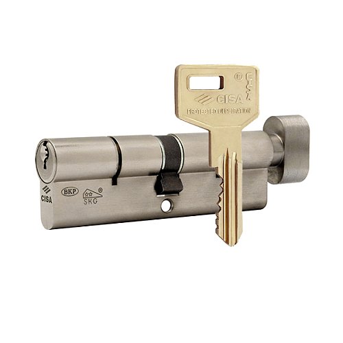Циліндр CISA C3000 90T (40*50T) нікель матовий 3 ключі - Фото №1