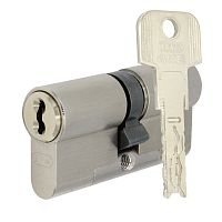 Циліндр EVVA 4KS 62 (31*31) нікель сатин 5 ключів