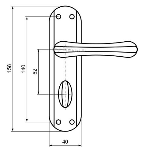 Ручки на планці Yonca WC 62 золото - Фото №2