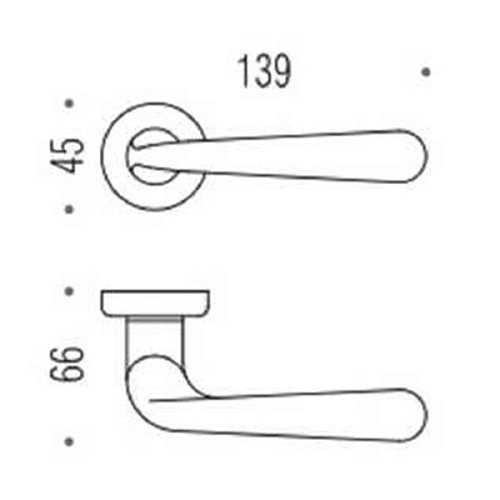Ручки на розеті COLOMBO Robodue CD51 (CD69BZGG-CD63GB) хром - Фото №3
