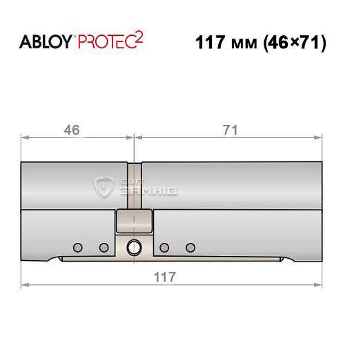 Циліндр ABLOY Protec2 117 (46*71) хром полірований - Фото №4