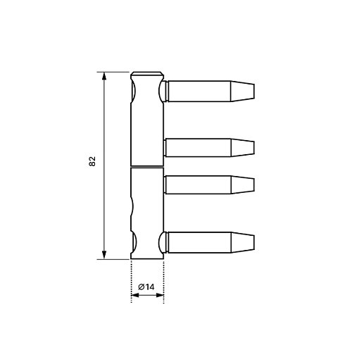 Завіс AGB 3D D-14 мм штиревий срібло - Фото №3