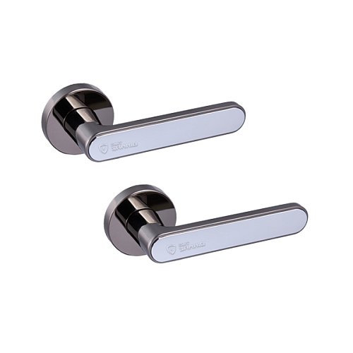 Ручки на розеті GAVROCHE Barium Ba-Z28 BN/CP чорний нікель/хром - Фото №1