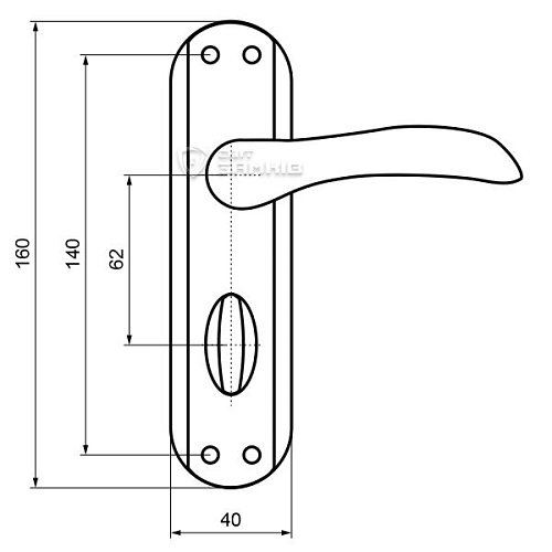 Ручки на планці Bodrum WC 62 золото - Фото №2