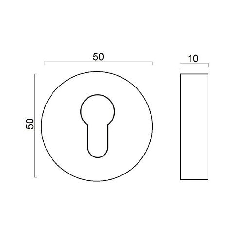 Накладки на серцевину FORME Fixa Round C02 хром матовий - Фото №3