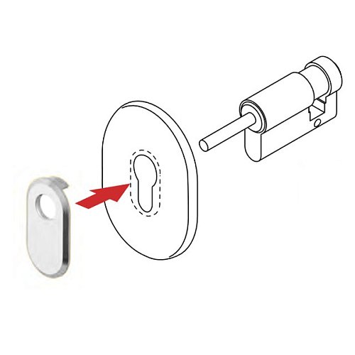 Щиток DISEC A2427 овальний хром матовий - Фото №3