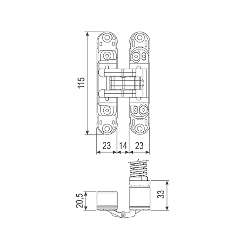 Завіс AGB Eclipse 3.2 HD Self з дотягувачем чорний - Фото №5