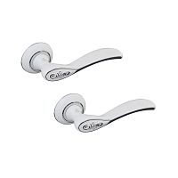 Ручки на розеті GAVROCHE Indium AL-A5 W/CP біла емаль/хром