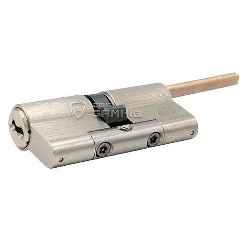 Циліндр EVVA 4KS 77T (46*31T) зі штоком нікель сатин 3 ключа - Фото №2