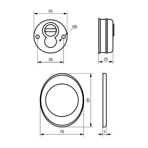 Протектор AZZI FAUSTO F23 Antitubo SB Widia 25 мм 85х70 полірована латунь - Фото №5