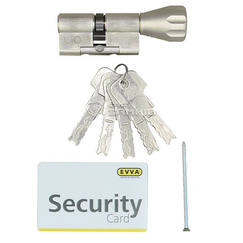 Циліндр EVVA 4KS 77T (41*36T) нікель сатин 5 ключів - Фото №2