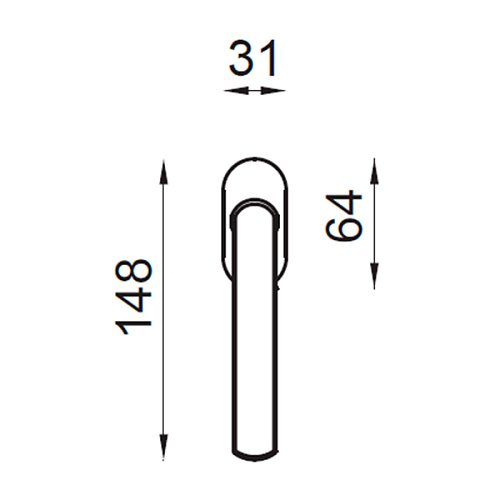 Ручка віконна DND by MARTINELLI Luce матовий хром - Фото №2