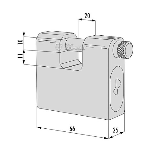 Замок навісний CISA 28550.66 (66 мм, 2 ключа) - Фото №2 Замок навісний CISA 28550.66 (66 мм, 2 ключа) - Фото №2
