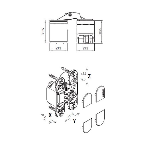 Завіс KOBLENZ Kubica K6200 матовий хром - Фото №5