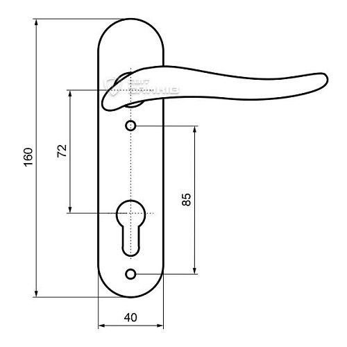 Ручки на планці Гамма к/п 72 W OLV золото - Фото №4