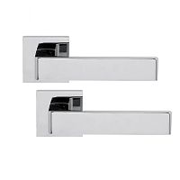 Ручки на розеті COMIT Kubic A тонка розета хром