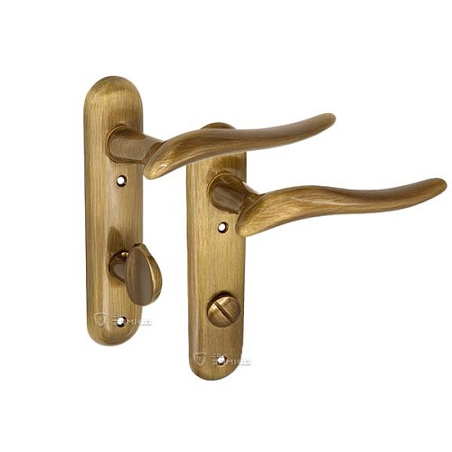 Ручки на планці Гамма к/п 72 WC OGR бронза - Фото №1