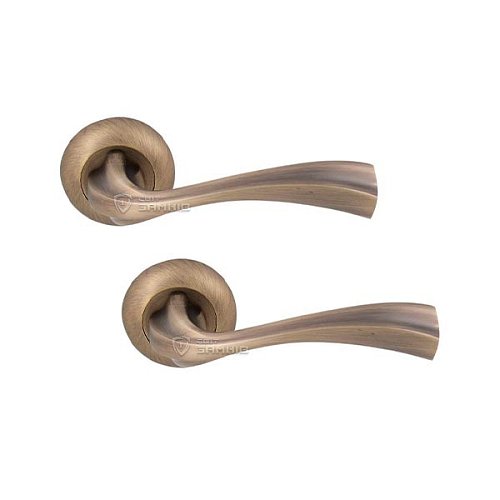 Ручки на розеті COMIT Calypso (CM-59) матова антична латунь - Фото №1