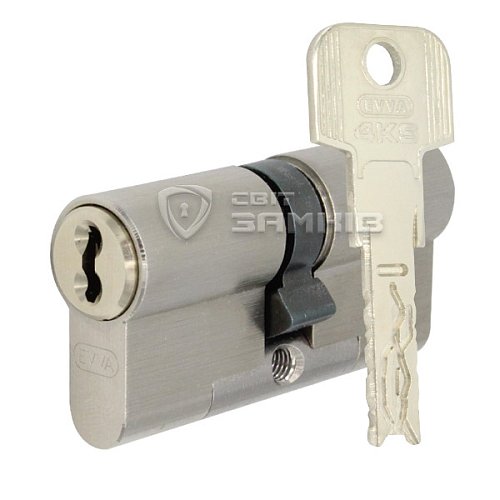 Циліндр EVVA 4KS 77 (31*46) нікель сатин 5 ключів - Фото №1