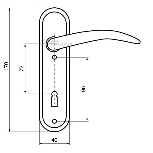 Ручки на планці Фінг к/п 72 KL OLV золото - Фото №4
