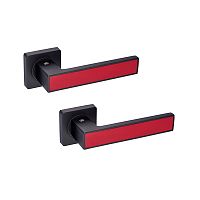 Ручки на розеті GAVROCHE Magnium AL-A1 BLACK/RED чорний/червоний