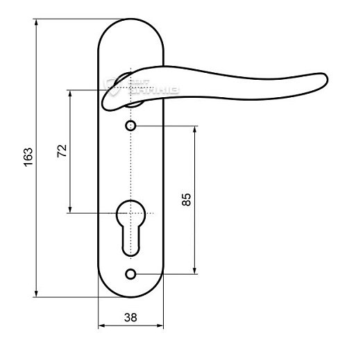 Ручки на планці Гамма к/п 72 W OGR бронза - Фото №4