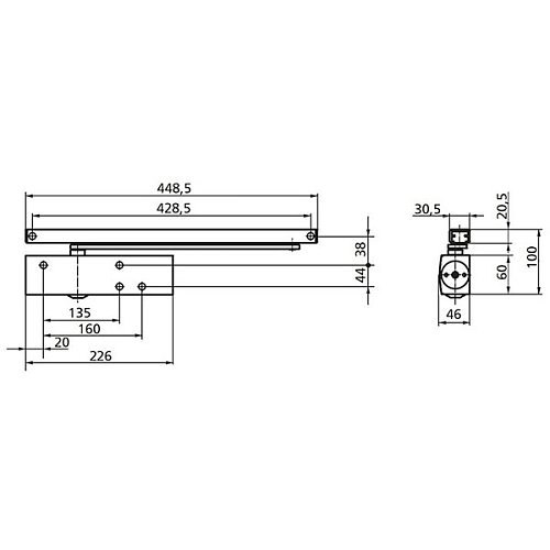 Дотягувач GEZE TS 3000 VBC SLD до 80кг FIRE Чорний - Фото №3