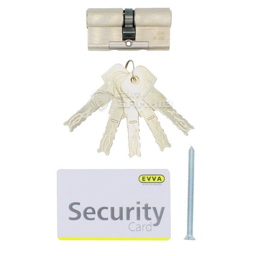 Циліндр EVVA 4KS 92 (31*61) нікель сатин 5 ключів - Фото №3