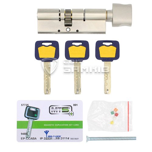 Циліндр MUL-T-LOCK MTL800/MT5+ 76T (45*31T) нікель сатин - Фото №4