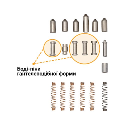 Циліндр CISA C3000 75T (40*35T) нікель матовий 5 ключів - Фото №8
