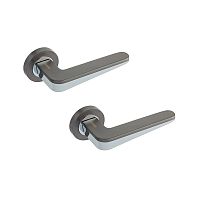 Ручки на розеті GAVROCHE Palladium Pd-Z2 MBN/CP графіт/хром