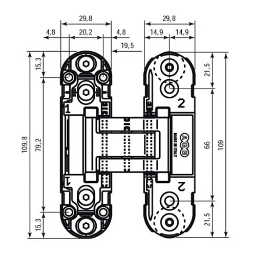 Завіс AGB Eclipse 2.0 срібло - Фото №2