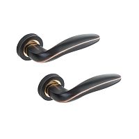 Ручки на розеті GAVROCHE Argentum Ag-Z2 ORB/PB чорний з патиною/золото