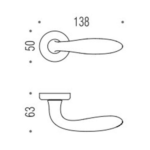 Ручки на розеті COLOMBO Mach CD81 (CD69BZGG-CD63GB) матовий нікель - Фото №3